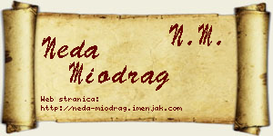 Neda Miodrag vizit kartica